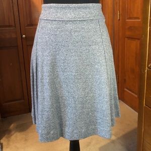 Paraphrase Grey Knit Cotton Flare Short Skirt Sz L